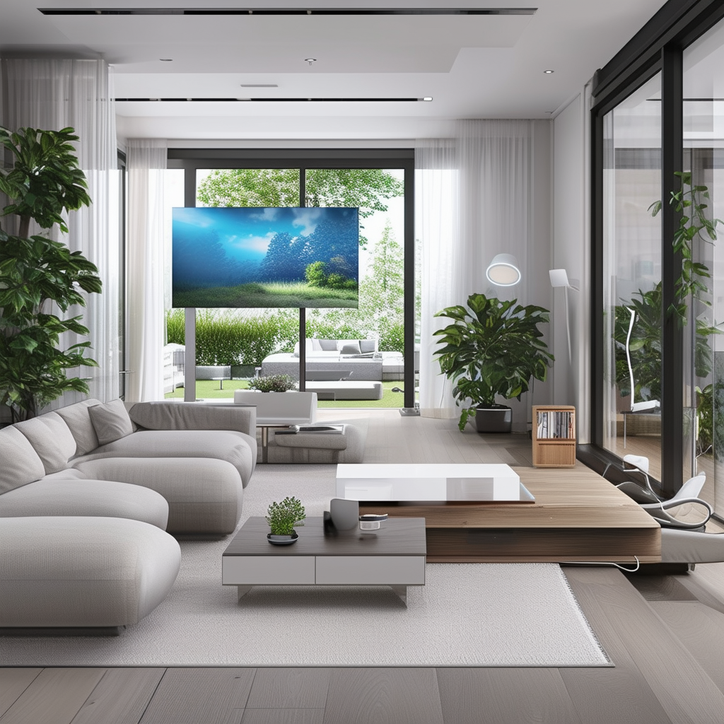 A modern home with various smart devices seamlessl