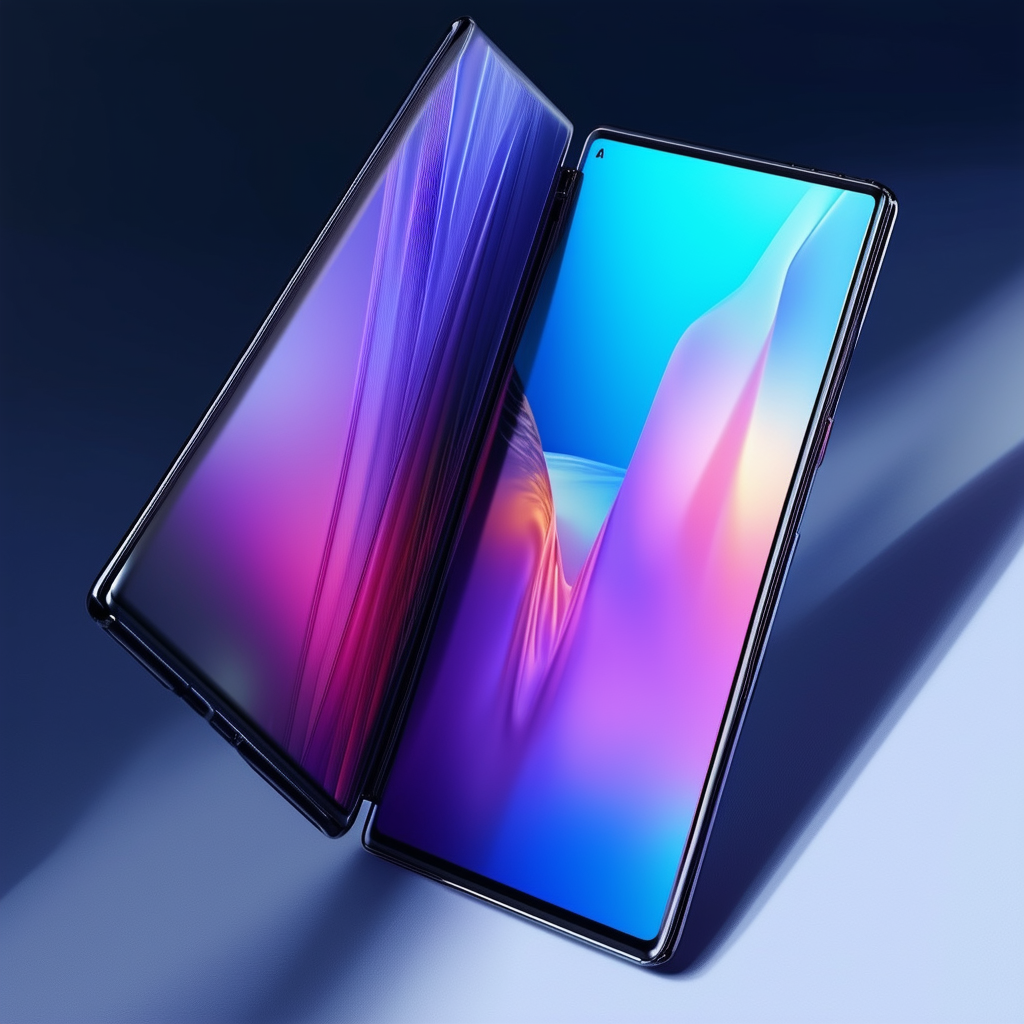 A sleek and futuristic Samsung Galaxy Z Fold 5 unf